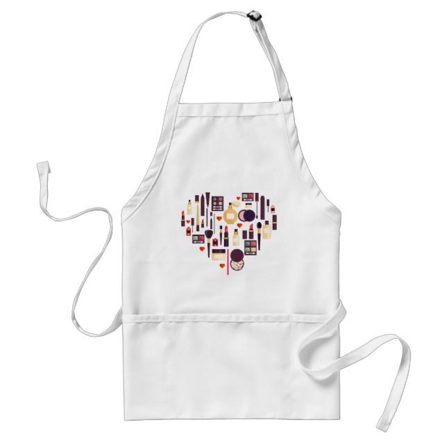 Comestics Heart Adult Apron (Front)