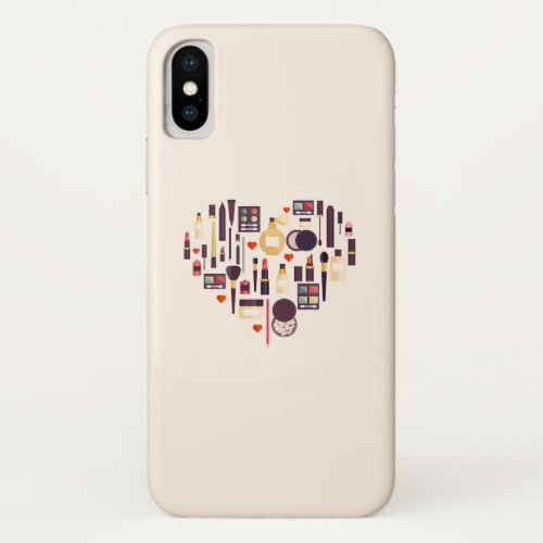 Comestics Heart iPhone X Case