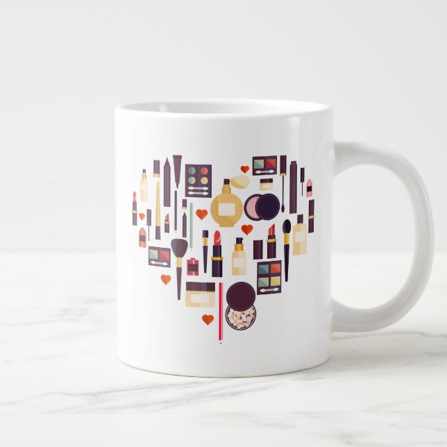 Comestics Heart Giant Coffee Mug (Right)