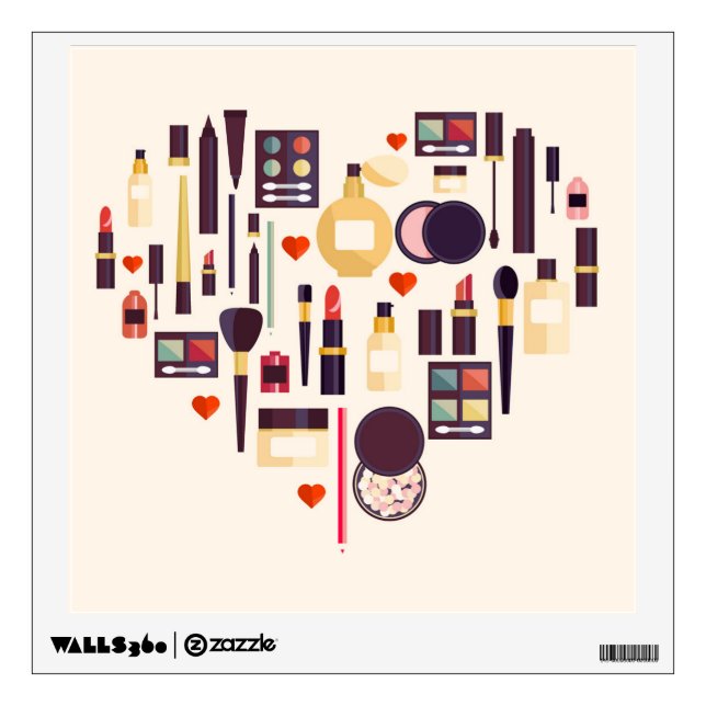 Comestics Heart Wall Decal (Front)