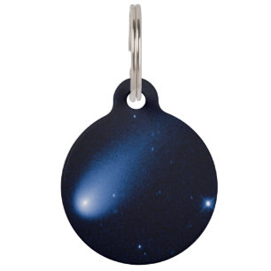 comet and stars pet ID tag