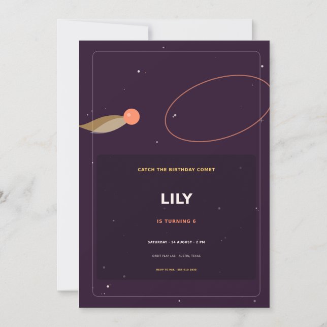Comet Chase Invitation (Front)
