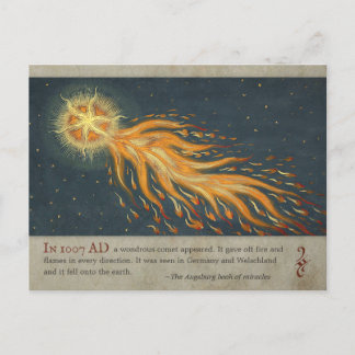 Comet from the Augsburg miracle book CC0477 Postcard