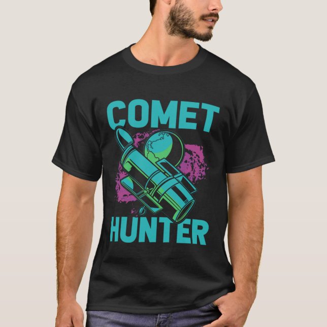 Comet Hunter I Astronomy T-Shirt (Front)