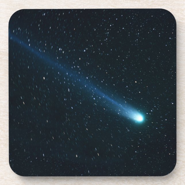 Comet in Night Sky Drink Coaster (Front)