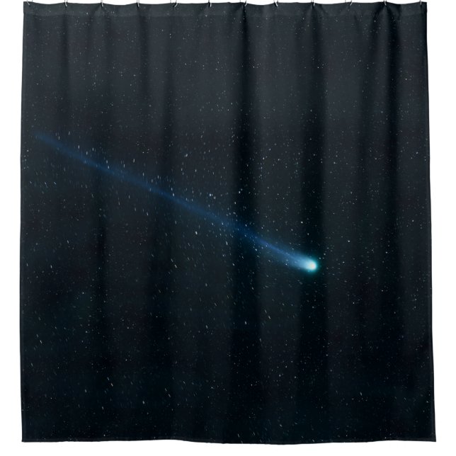 Comet in Night Sky Shower Curtain (Front)