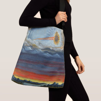 comet painting print crossbody bag