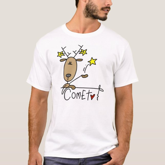 Comet Reindeer Christmas Tshirts and Gifts (Front)
