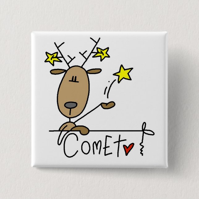 Comet Reindeer Tshirts and Gifts Pinback Button (Front)