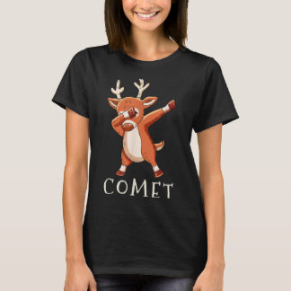 Comet Santas Reindeers Family Matching Outfit Chri T-Shirt