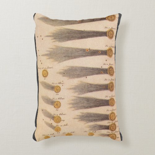 Comets by Stanislaw Lubieniecki Vintage Astronomy Accent Pillow