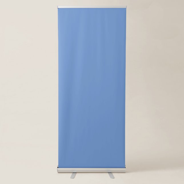 Comflower Blue #6B95D0, Cold Purple Retractable Banner (Front)