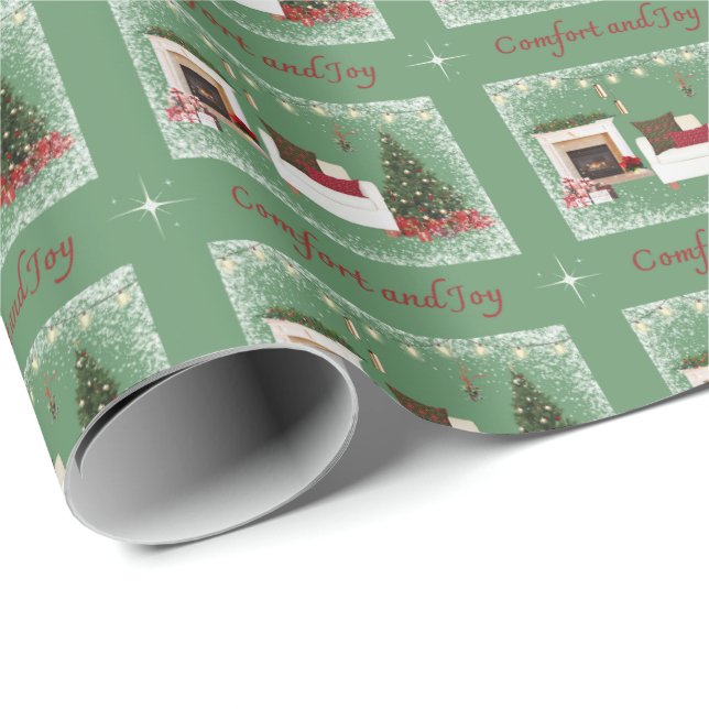 Comfort and Joy Armchair Star  Wrapping Paper (Roll Corner)