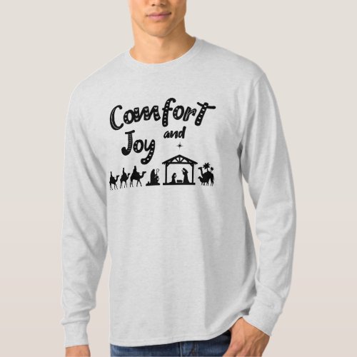Comfort And Joy Christian Christmas Nativity T_Shirt