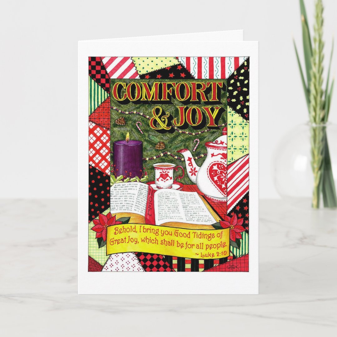 Comfort and Joy Christmas Card | Zazzle