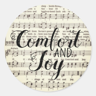 Comfort and Joy Classic Round Sticker