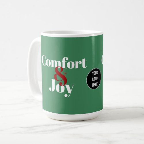 Comfort and Joy Custom Company Logo  Coffee Mug