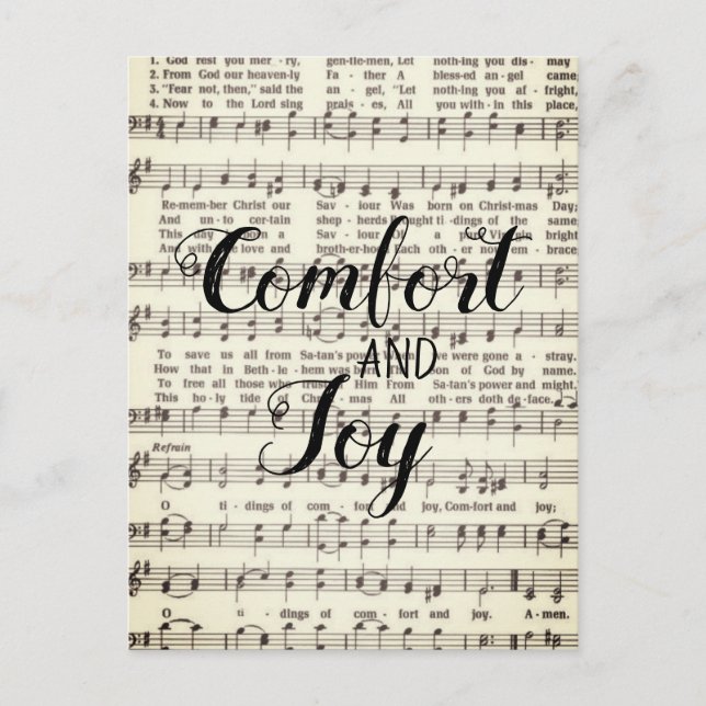 Comfort and Joy Postcard (Front)