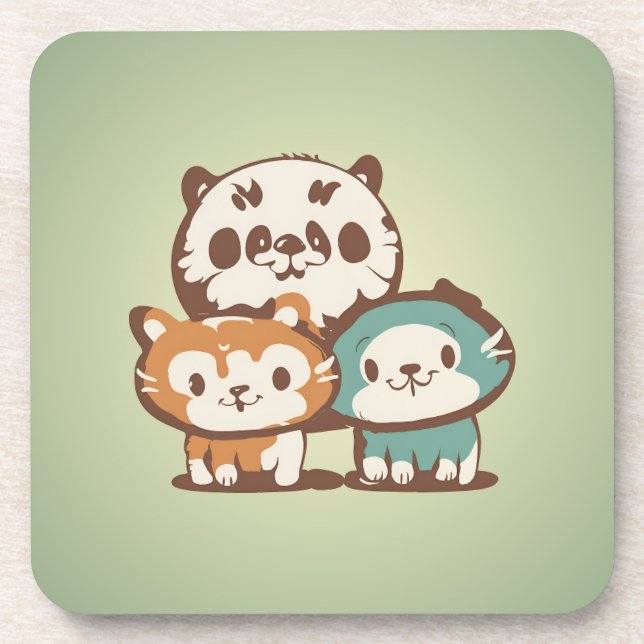 Comfort cats  beverage coaster (Front)