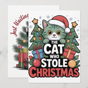 Comfort Colors® Christmas Tree And Cat 2025 Holiday Card