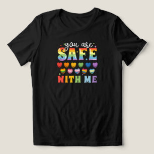 Comfort Colors You Are Safe With Me Shirt, LGBT Fr Tri-Blend Shirt
