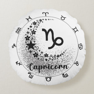 Comfort Cushion: Embrace Your Inner Capricorn Round Pillow