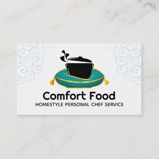 Comfort food cooking chef catering culinary business card (Front)