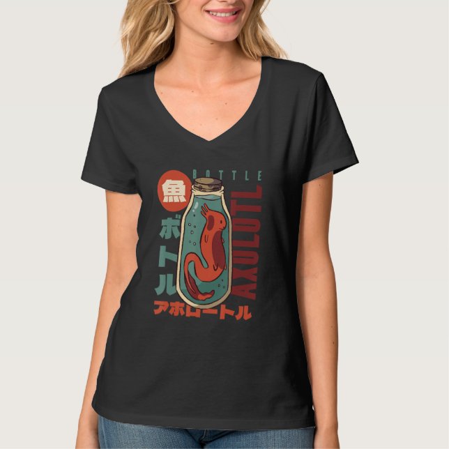 Comfort Food  s Delight Axolotl in Mason Jars T-Shirt (Front)