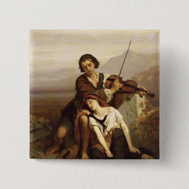 Comfort in Grief, c.1852 Pinback Button (Front)