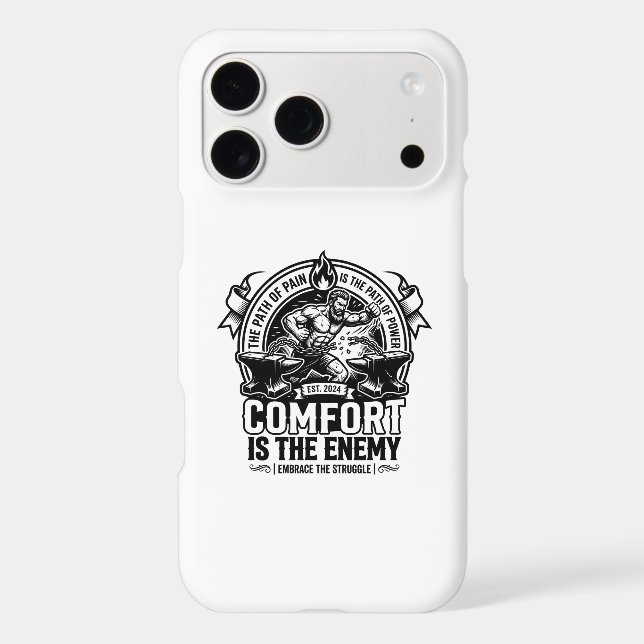Comfort Is The Enemy  iPhone Case (Back)