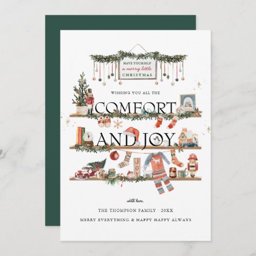 Comfort  Joy  Christmas Photo Holiday Card