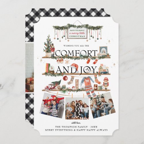 Comfort  Joy  Christmas Photo Holiday Card