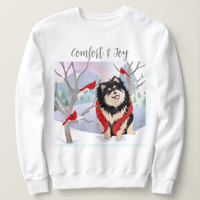 COMFORT & JOY -Finnish Lapphund white shirts  (Design Front)
