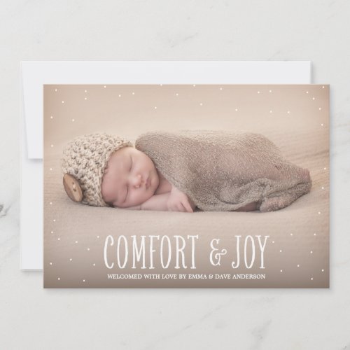 Comfort &amp; Joy | Holiday Birth Announcement