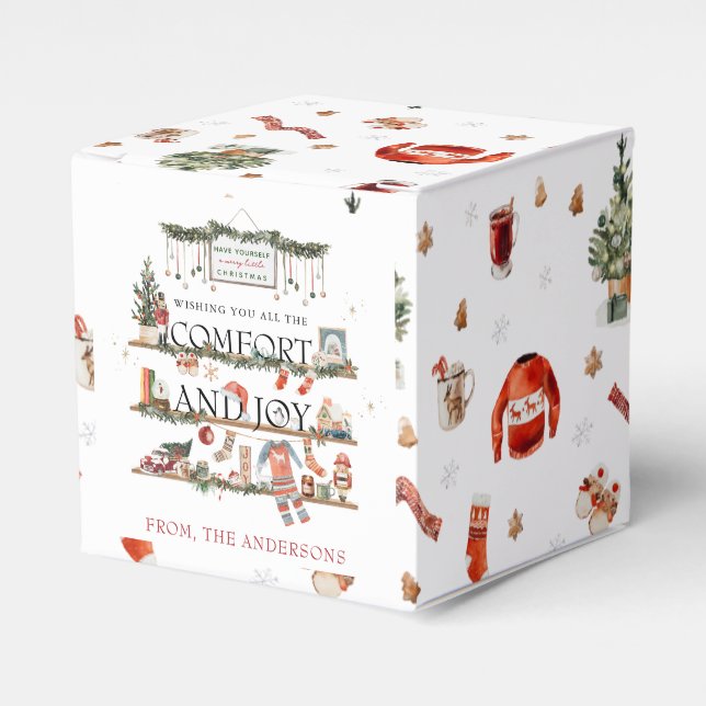 Comfort & Joy | Merry Little Christmas  Favor Boxes (Front Side)