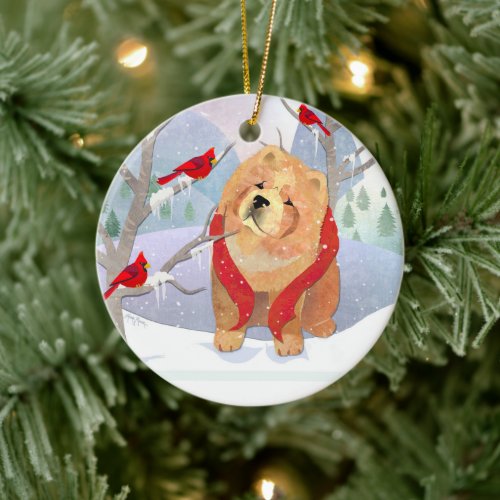 COMFORT  JOY with year_  smooth Chow ornament