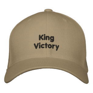 Comfort KING Victory Text Royal Stylish-Hat Khaki Embroidered Baseball Cap