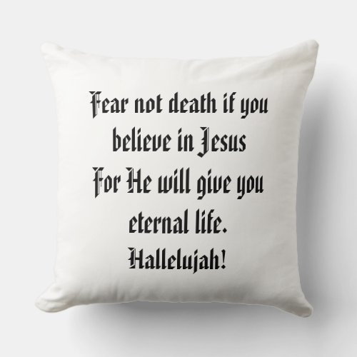 COMFORT PILLOW SYMPATHY AFRAID THE LORD