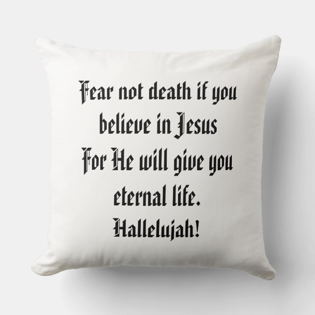 COMFORT PILLOW SYMPATHY AFRAID THE LORD (Front)