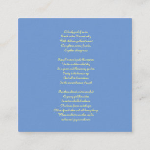 Comfort poem for loss of daughter, sister, friend enclosure card