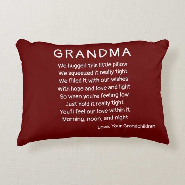 Comfort Poem Grandparent | Parent | Best Friend Accent Pillow (Front)