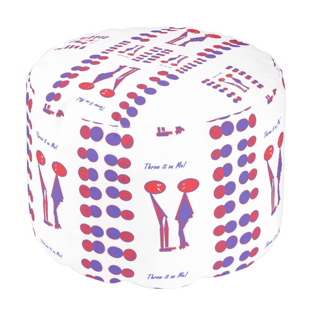 "Comfort Pouf and delightful room accent. (Angled Front)