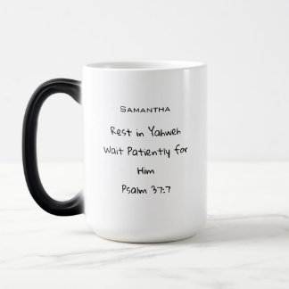 Comfort Psalms 37:7 Bible Verse Color Morph Mug