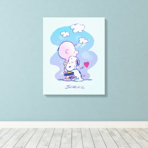 Comfort & Security Charlie & Snoopy Hug Canvas Print