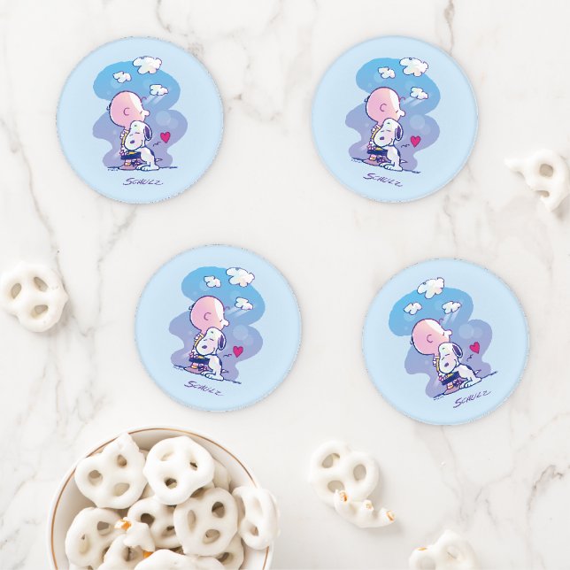 Comfort & Security | Charlie & Snoopy Hug Coaster Set (In Situ)
