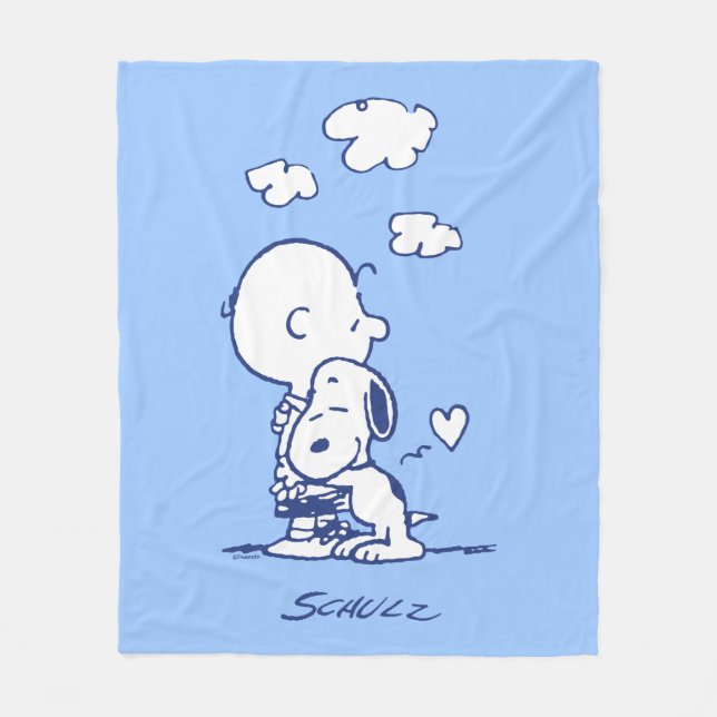 Comfort & Security | Charlie & Snoopy Hug Fleece Blanket (Front)