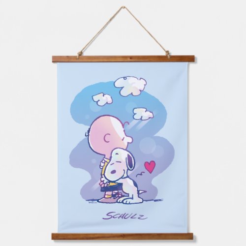 Comfort  Security  Charlie  Snoopy Hug Hanging Tapestry