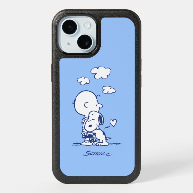 Comfort & Security | Charlie & Snoopy Hug iPhone 15 Case (Back)