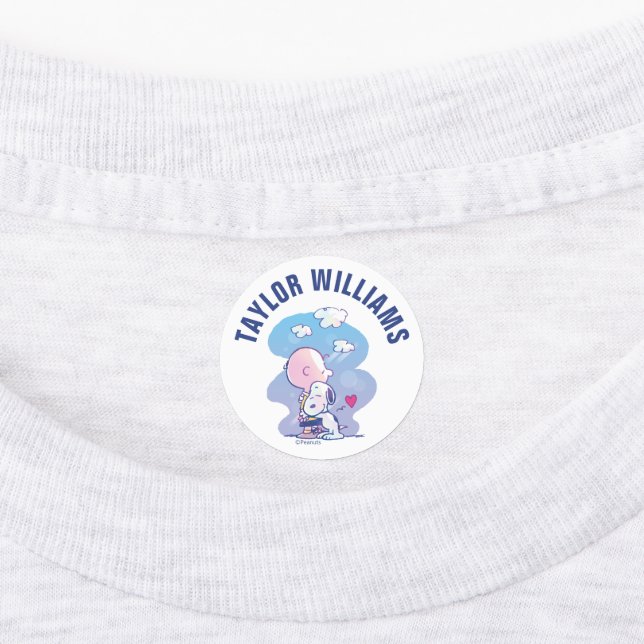 Comfort & Security | Charlie & Snoopy Hug Kids' Labels (Affixed)