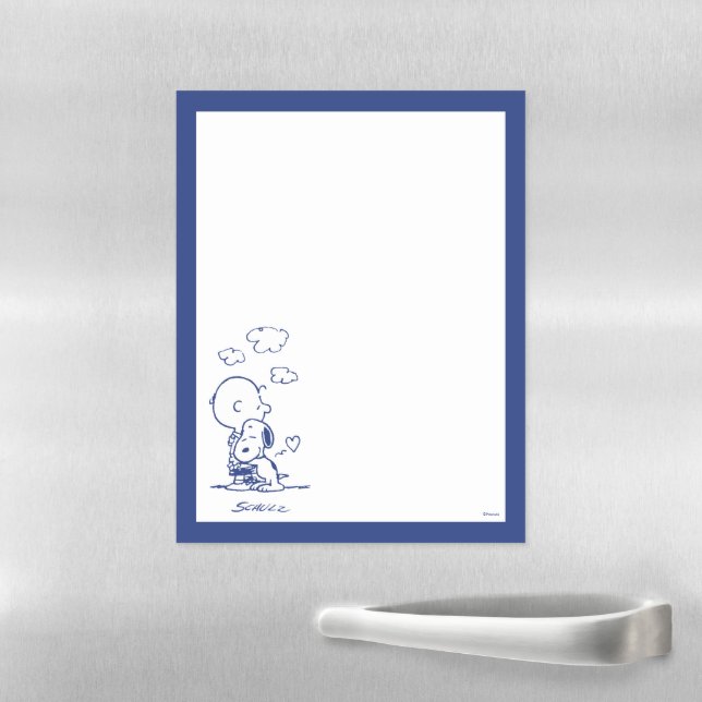 Comfort & Security | Charlie & Snoopy Hug Magnetic Dry Erase Sheet (In Situ)